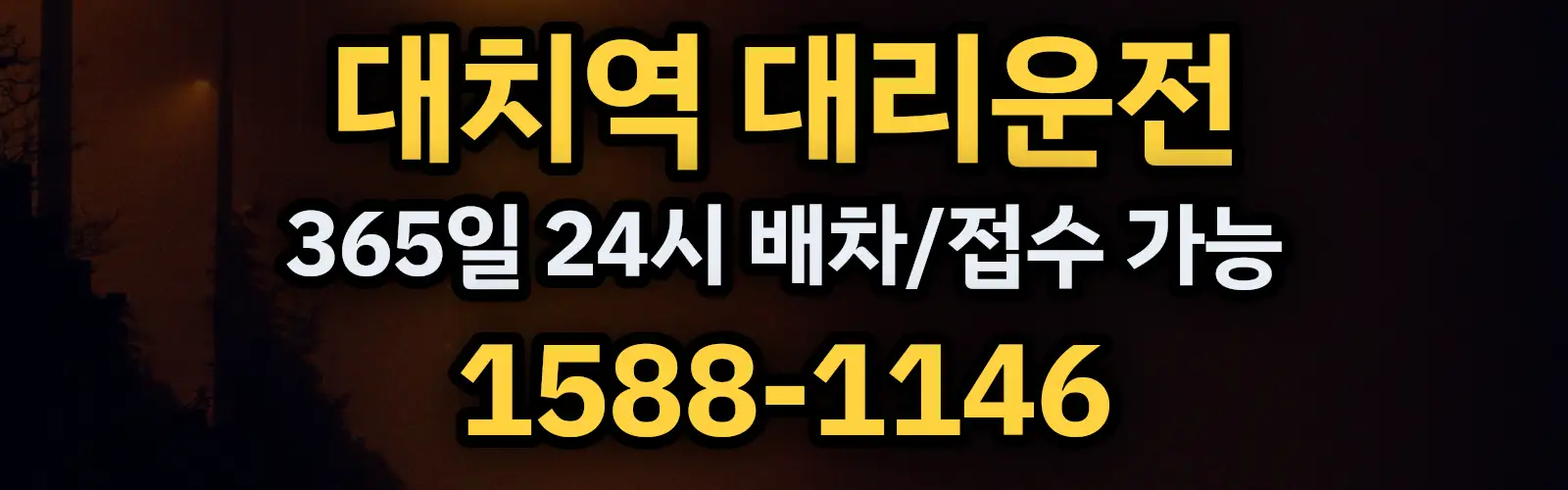 대치역대리운전 365일 24시 배차/접수 가능 1588-1146