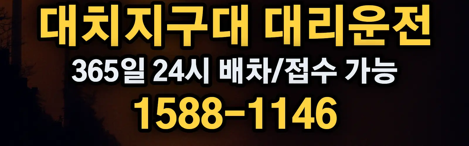 대치지구대대리운전 365일 24시 배차/접수 가능 1588-1146