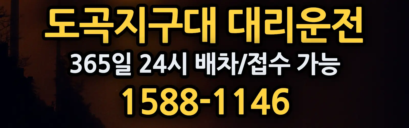 도곡지구대대리운전 365일 24시 배차/접수 가능 1588-1146