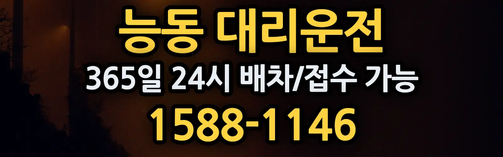 능동대리운전 365일 24시 배차/접수 가능 1588-1146