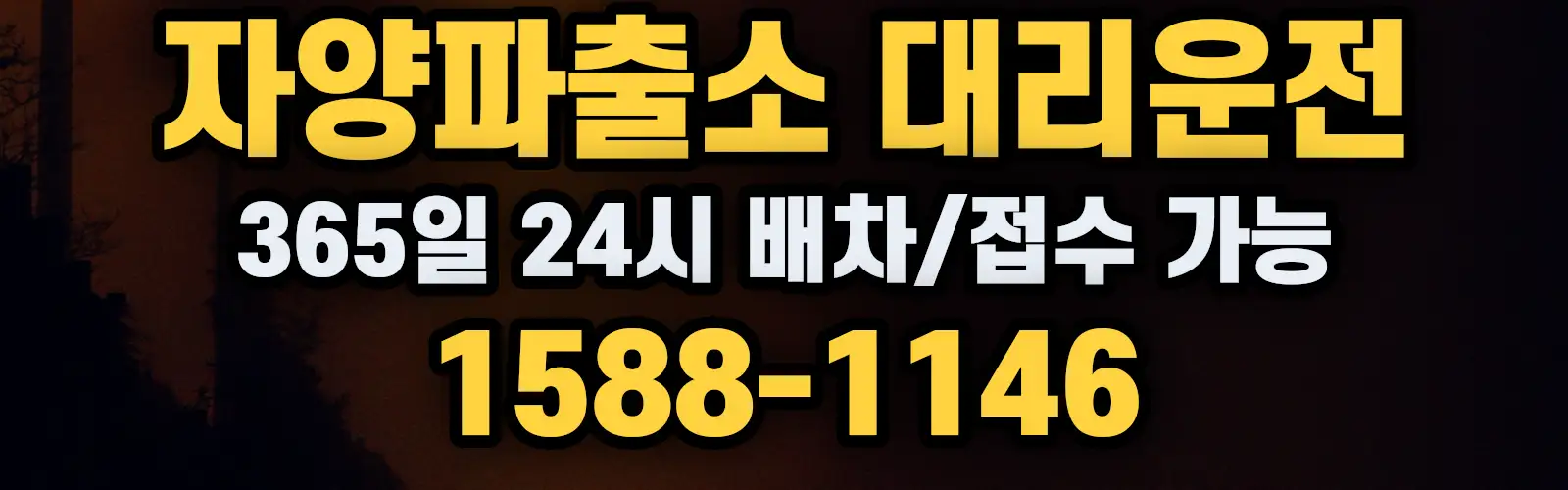 자양파출소대리운전 365일 24시 배차/접수 가능 1588-1146