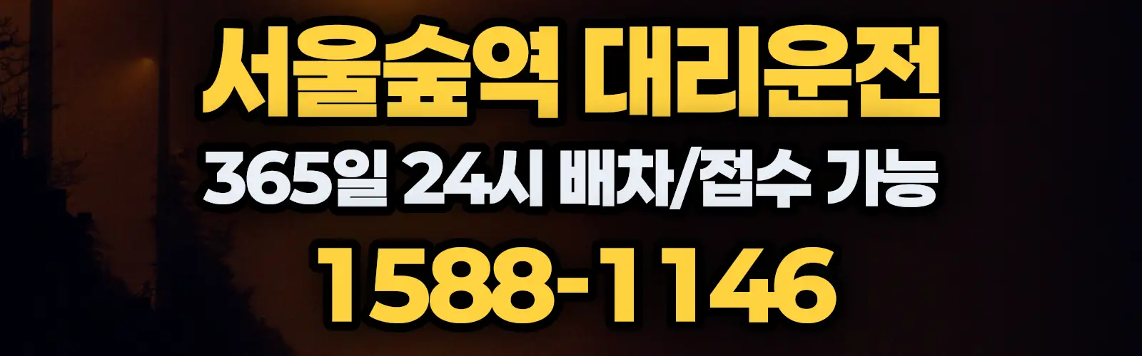 서울숲역대리운전 365일 24시 배차/접수 가능 1588-1146