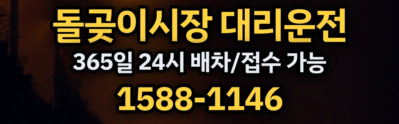 돌곶이시장대리운전 365일 24시 배차/접수 가능 1588-1146