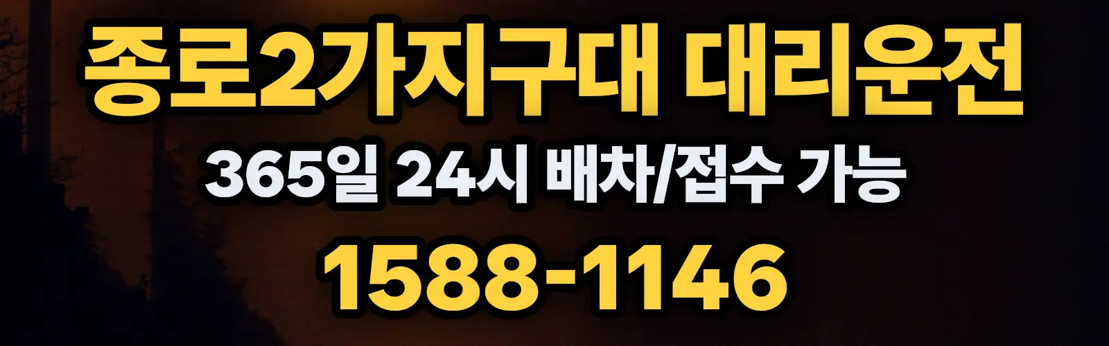 종로2가지구대대리운전 365일 24시 배차/접수 가능 1588-1146