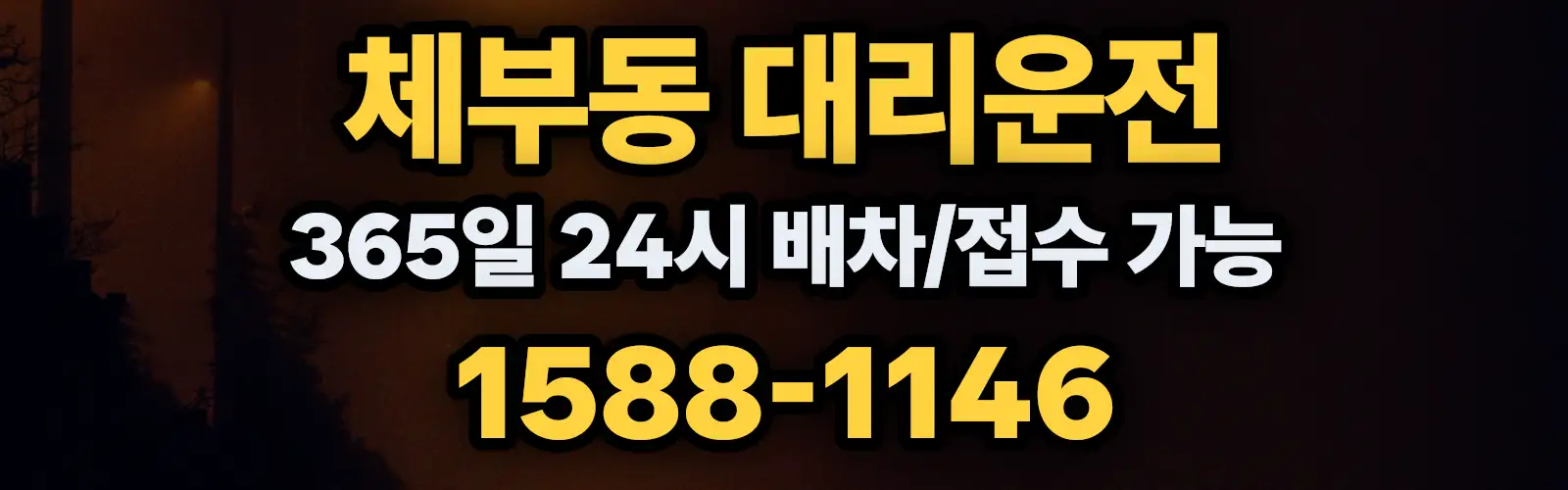 체부동대리운전 365일 24시 배차/접수 가능 1588-1146