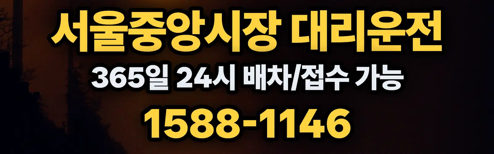 서울중앙시장대리운전 365일 24시 배차/접수 가능 1588-1146